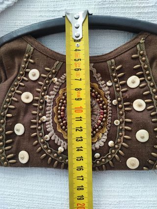 Bolso de mano marrón chocolate