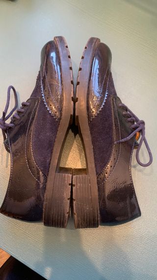 Mocasines azul marino de cordones 
