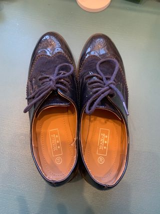 Mocasines azul marino de cordones 