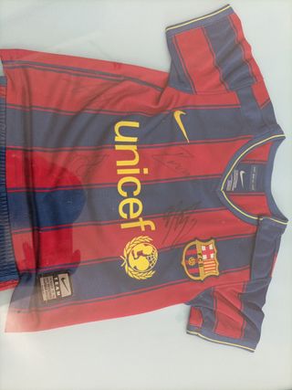 Conjunto del FCBarcelona firmado