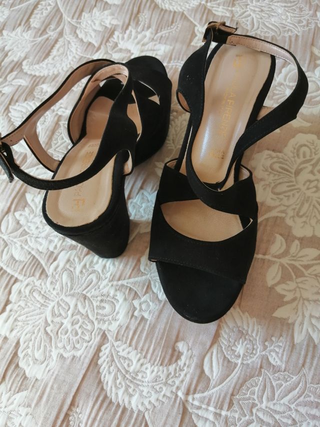 Sandali donna neri in vera pelle