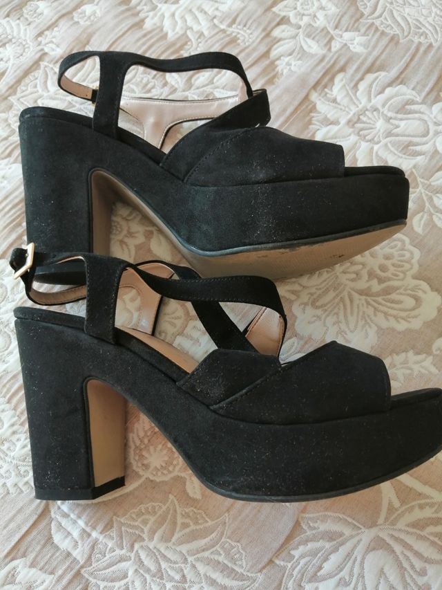 Sandali donna neri in vera pelle