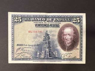 Billete 25 pesetas 1928