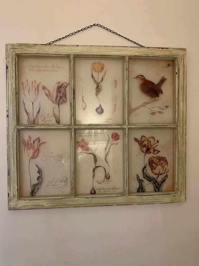 Cuadro dibujos en cristal