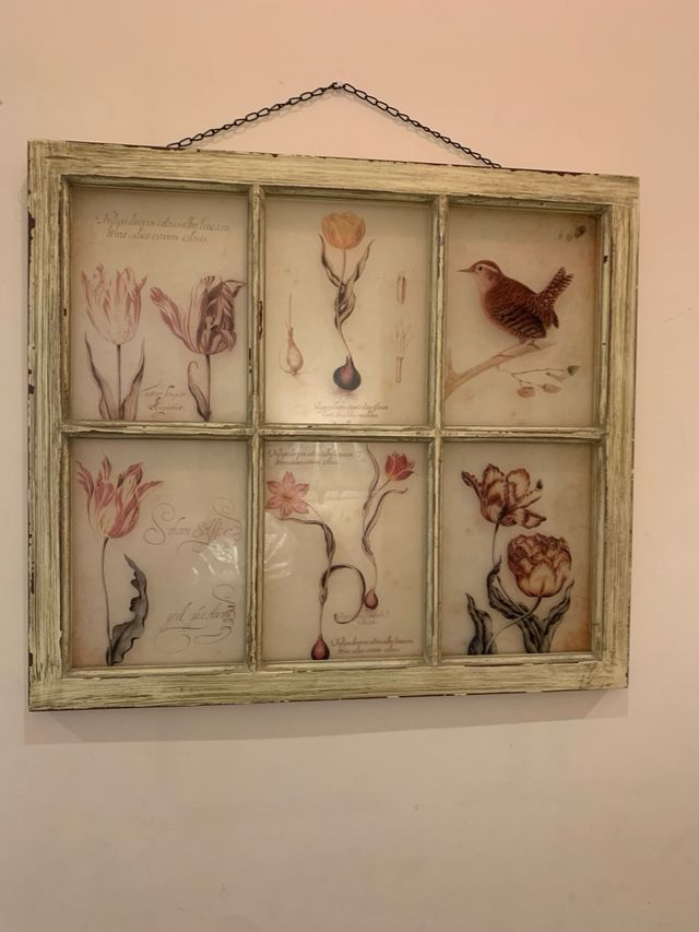 Cuadro dibujos en cristal