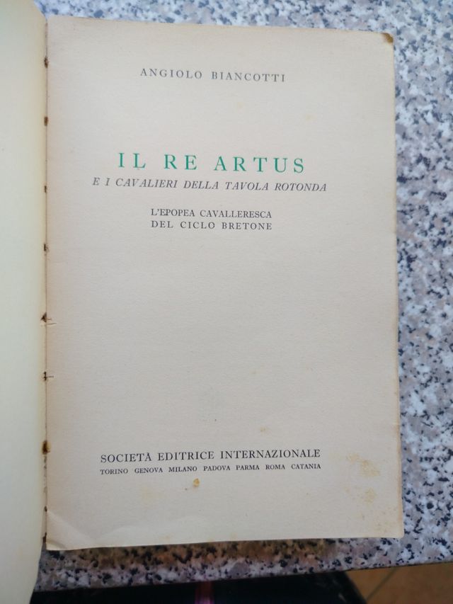 IL RE ARTUS Angelo Biancotti