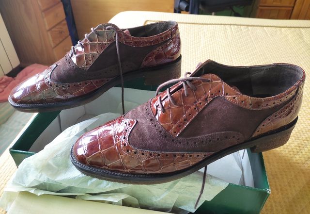 Mocasines cocodrilo-ante