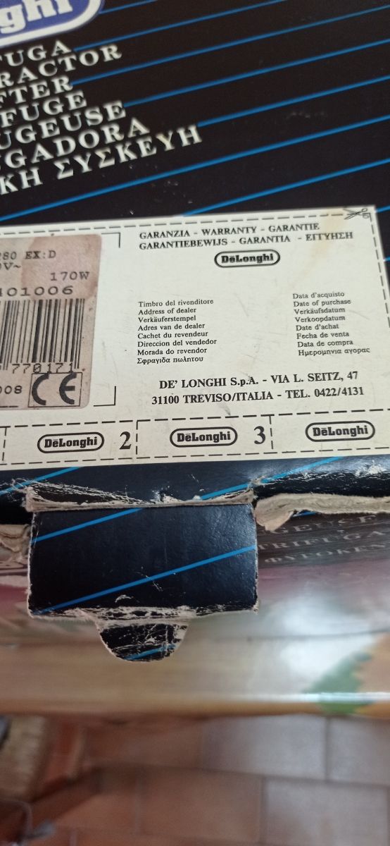 Centrifuga de Longhi