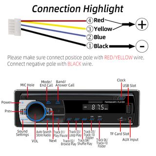 Autoradio 1DIN Bluetooth 