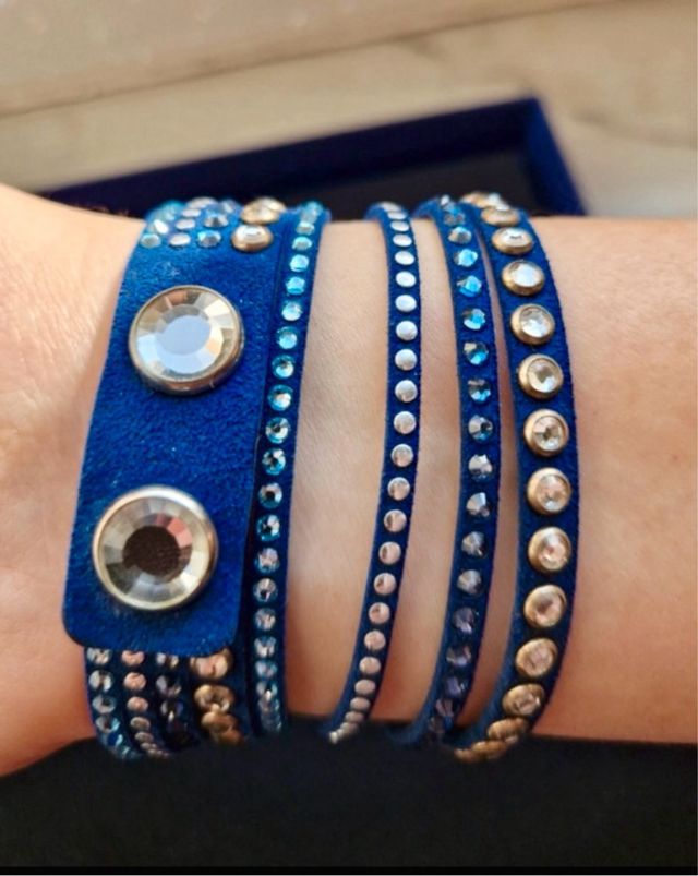 Pulsera azul de mujer Swarovski