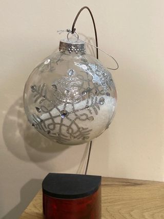 6 palline per albero di Natale in vetro decorato