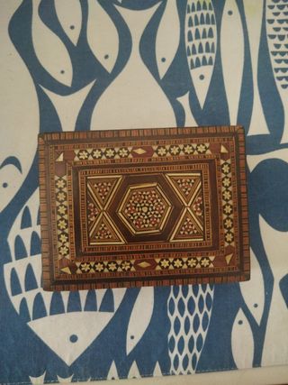 Caja madera taracea a mano