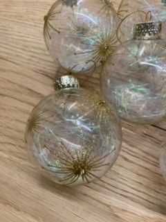 6 palline per albero di Natale in vetro decorato