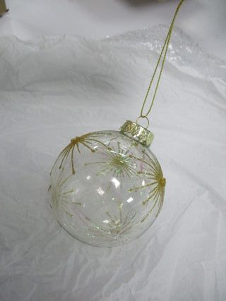6 palline per albero di Natale in vetro decorato