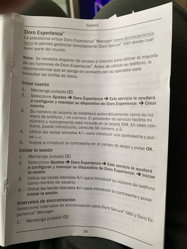 Teléfono Móvil  personas mayores Dor secure 580 
