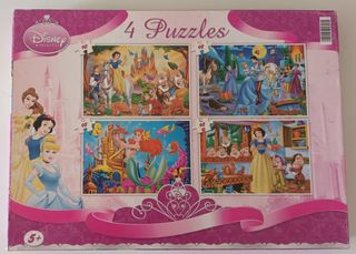 4 Puzzles Princesas Disney