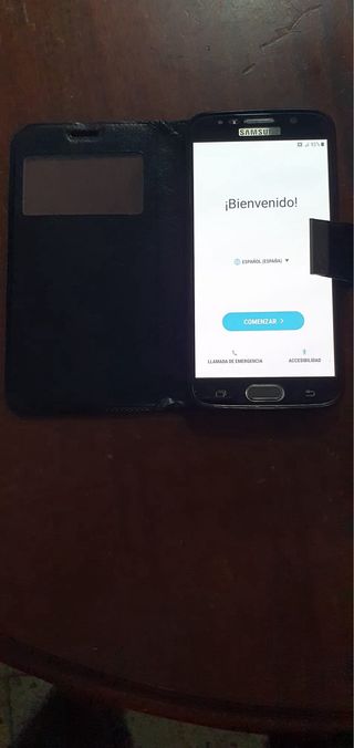 movil S6 samsung sin cargador 32 Gb con funda