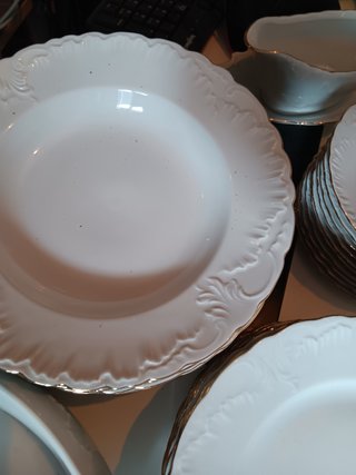 Vajilla de porcelana auténtica