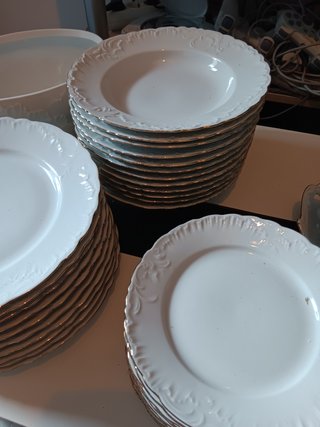 Vajilla de porcelana auténtica