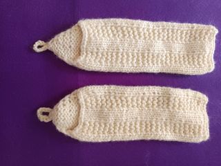 Curiosos Guantes Largos de Lana Beige