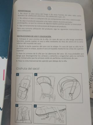 Saco tuc tuc para cochecito