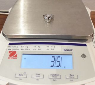 SORTIJA DE ORO BLANCO 18K/3.5Gr