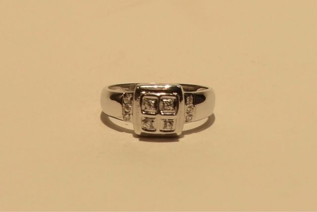 SORTIJA DE ORO BLANCO 18K/3.2Gr