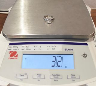 SORTIJA DE ORO BLANCO 18K/3.2Gr