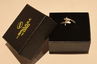 SORTIJA DE ORO BLANCO 18K/4.6Gr