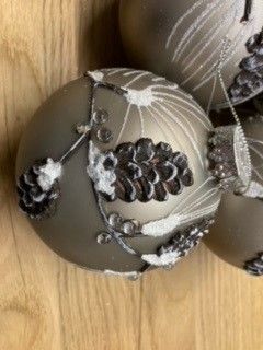 6 palline in vetro per albero di Natale