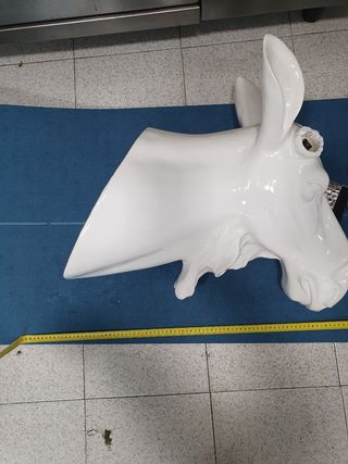 Navideña Cabeza Alce .Fibra de Vidrio