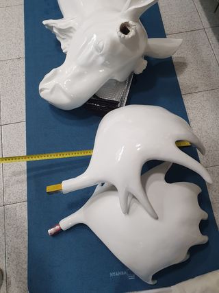 Navideña Cabeza Alce .Fibra de Vidrio