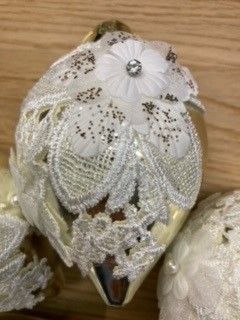 6 palline in vetro per albero di Natale decorate