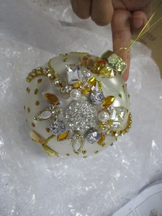 6 palline in vetro per Albero di Natale decorate