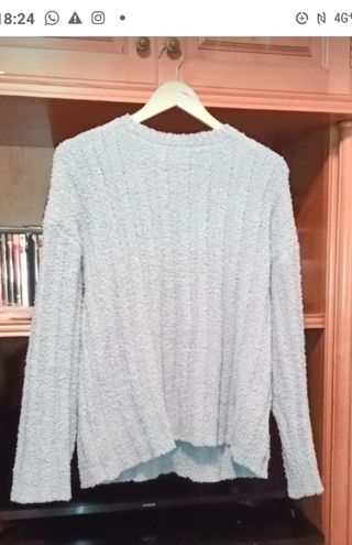 Jersey punto azul claro M