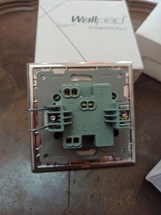 Interruptor de luz de 1 unidad con LED blanco