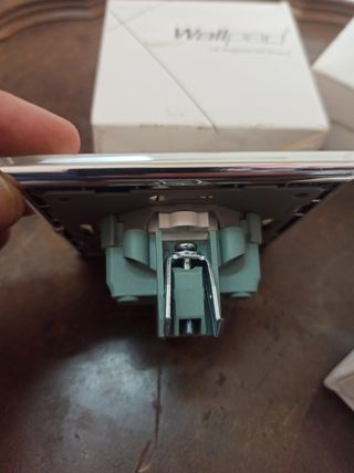 Interruptor de luz de 1 unidad con LED blanco