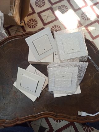 Interruptor de luz de 1 unidad con LED blanco