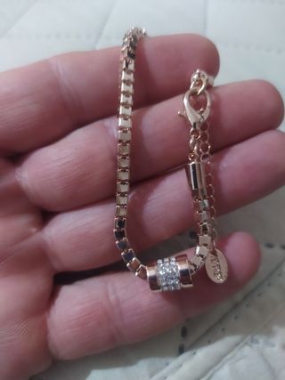 Pulsera cuadrada oro rosa