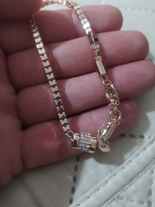 Pulsera cuadrada oro rosa