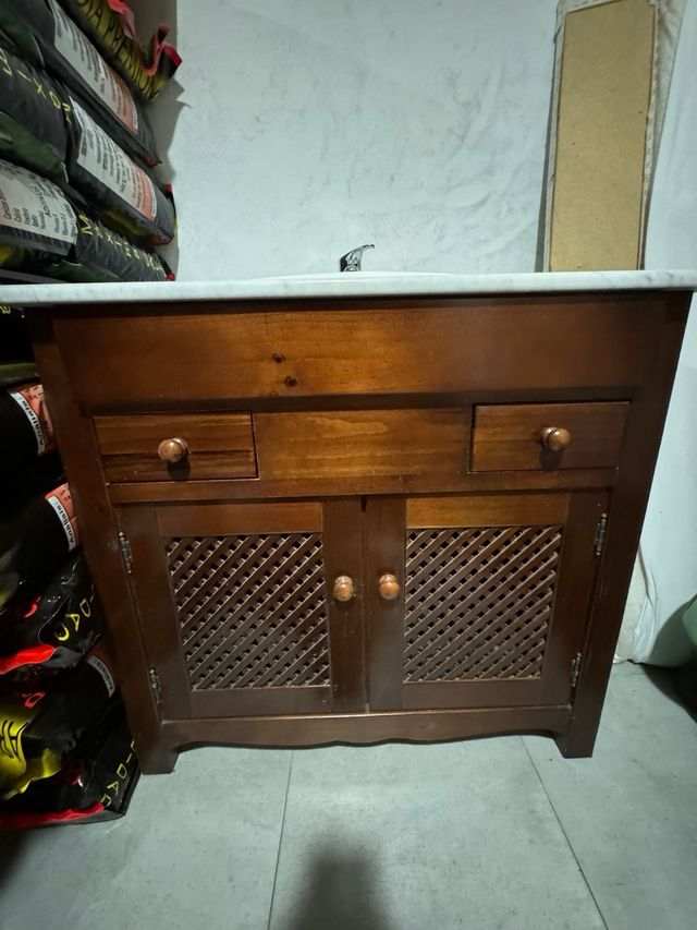 Lavabo baño rustico 