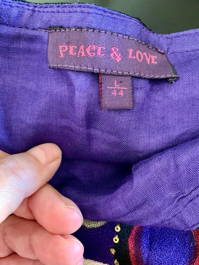 Falda morada estilo Max Mara T 42-44