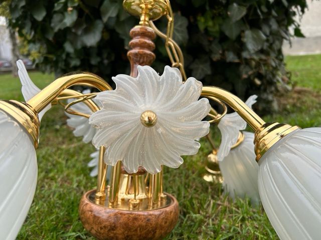 Lampadario chic vintage bagno oro