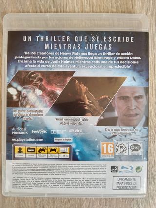 JUEGO BEYOND DOS ALMAS PS3