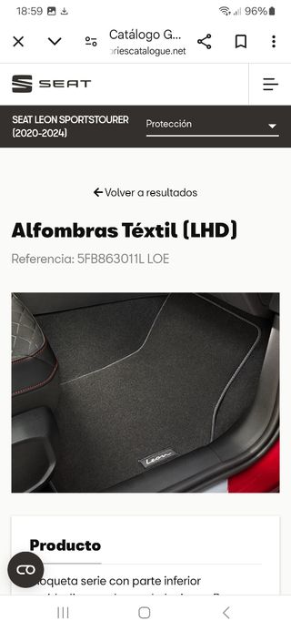 Alfombrillas Cupra leon o Seat leon