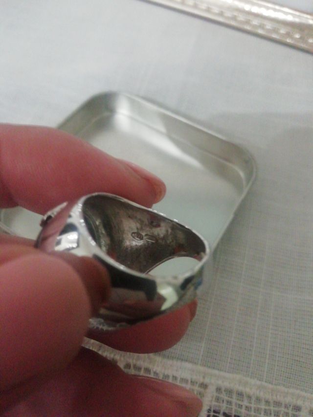 Anello argento con pietra 