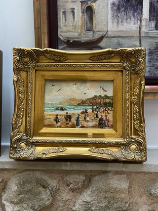 2 antiguos oleos de R. Turri finales XIX