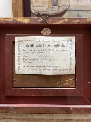 2 antiguos oleos de R. Turri finales XIX