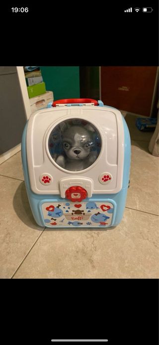 Gioco toelettatura cane a zainetto