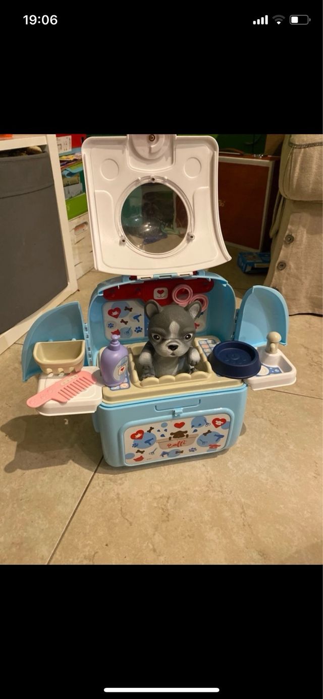 Gioco toelettatura cane a zainetto